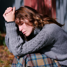 Load image into Gallery viewer, The Classic Cable Sleeve Jumper (grey/charcoal)