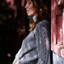 Load image into Gallery viewer, The Classic Cable Sleeve Jumper (grey/charcoal)