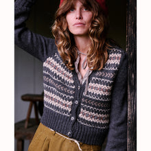 Load image into Gallery viewer, The Classic Fair Isle Cardigan (brown/sand)