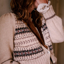 Load image into Gallery viewer, The Classic Fair Isle Cardigan (sand/brown) - RTW