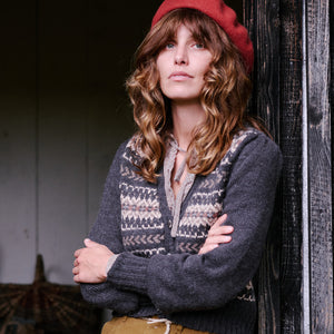 The Classic Fair Isle Cardigan (brown/sand)