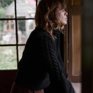 The Chunky Cable Sleeve jumper (classic black) - RTW