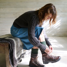 Load image into Gallery viewer, The Classic Cable Sleeve Jumper (dark brown) - RTW