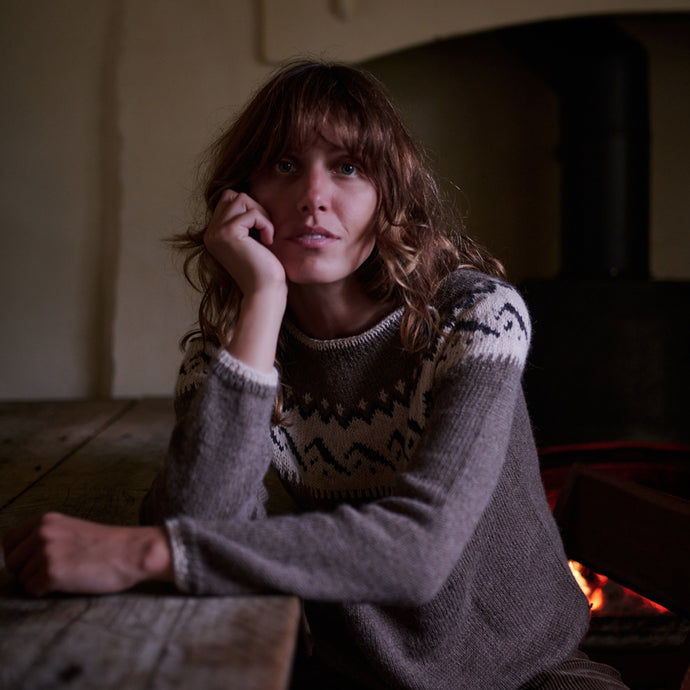 The Mountain Jumper (brown/cream) - RTW