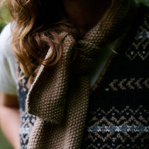 The Fair Isle Vest (charcoal/camel)