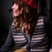 Load image into Gallery viewer, The Classic Fair Isle Cardigan (brown/sand) - RTW
