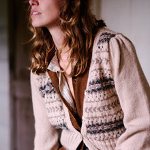 Load image into Gallery viewer, The Classic Fair Isle Cardigan (sand/brown)