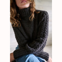 Load image into Gallery viewer, The Classic Cable Sleeve Jumper (dark brown) - RTW