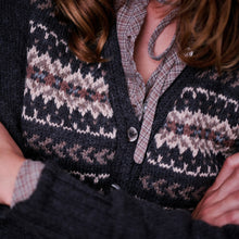 Load image into Gallery viewer, The Classic Fair Isle Cardigan (brown/sand) - RTW