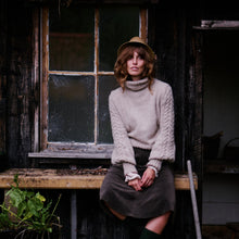 Load image into Gallery viewer, The Chunky Cable Sleeve Polo Neck  (beige/fawn)