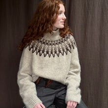 Load image into Gallery viewer, Alder Fair Isle yoke jumper (sand/beige)