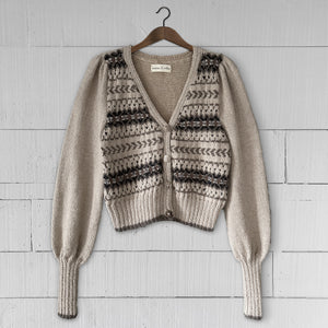 The Classic Fair Isle Cardigan (sand/brown) - RTW
