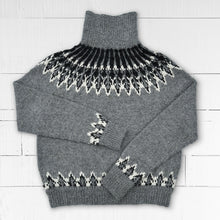 Load image into Gallery viewer, Nordic Fair Isle jumper (grey/cream) - RTW
