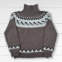 Load image into Gallery viewer, Nordic Fair Isle jumper mountain (brown/cream)