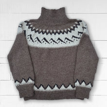 Load image into Gallery viewer, Nordic Fair Isle jumper mountain (brown/cream) - RTW