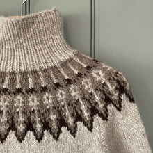 Load image into Gallery viewer, Alder Fair Isle yoke jumper (sand/beige)