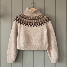 Load image into Gallery viewer, Alder Fair Isle yoke jumper (sand/beige)