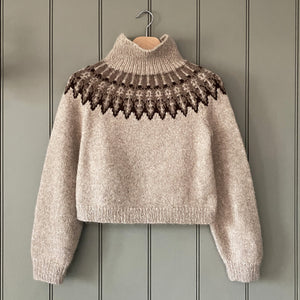 Alder Fair Isle yoke jumper (sand/beige)