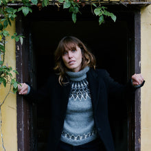 Load image into Gallery viewer, Nordic Fair Isle jumper (grey/cream)