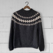 Load image into Gallery viewer, Scandi Fair Isle yoke jumper (charcoal/sand)