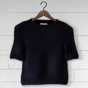 Short sleeved sweater (black)