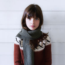 Load image into Gallery viewer, Mountain Fair Isle yoke jumper (rust/cream)