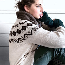 Load image into Gallery viewer, Scandi Fair Isle yoke jumper (cream/brown)