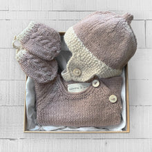 Load image into Gallery viewer, Newborn gift set (soft pink) hat, mitts &amp; jumper