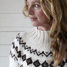 Load image into Gallery viewer, Scandi Fair Isle yoke jumper (cream/brown)