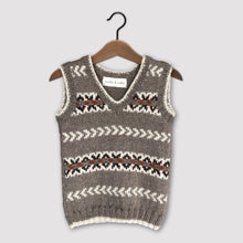 Load image into Gallery viewer, Fair Isle vest (brown/rust)