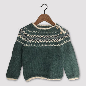 Intricate Fair Isle jumper (green/multi)