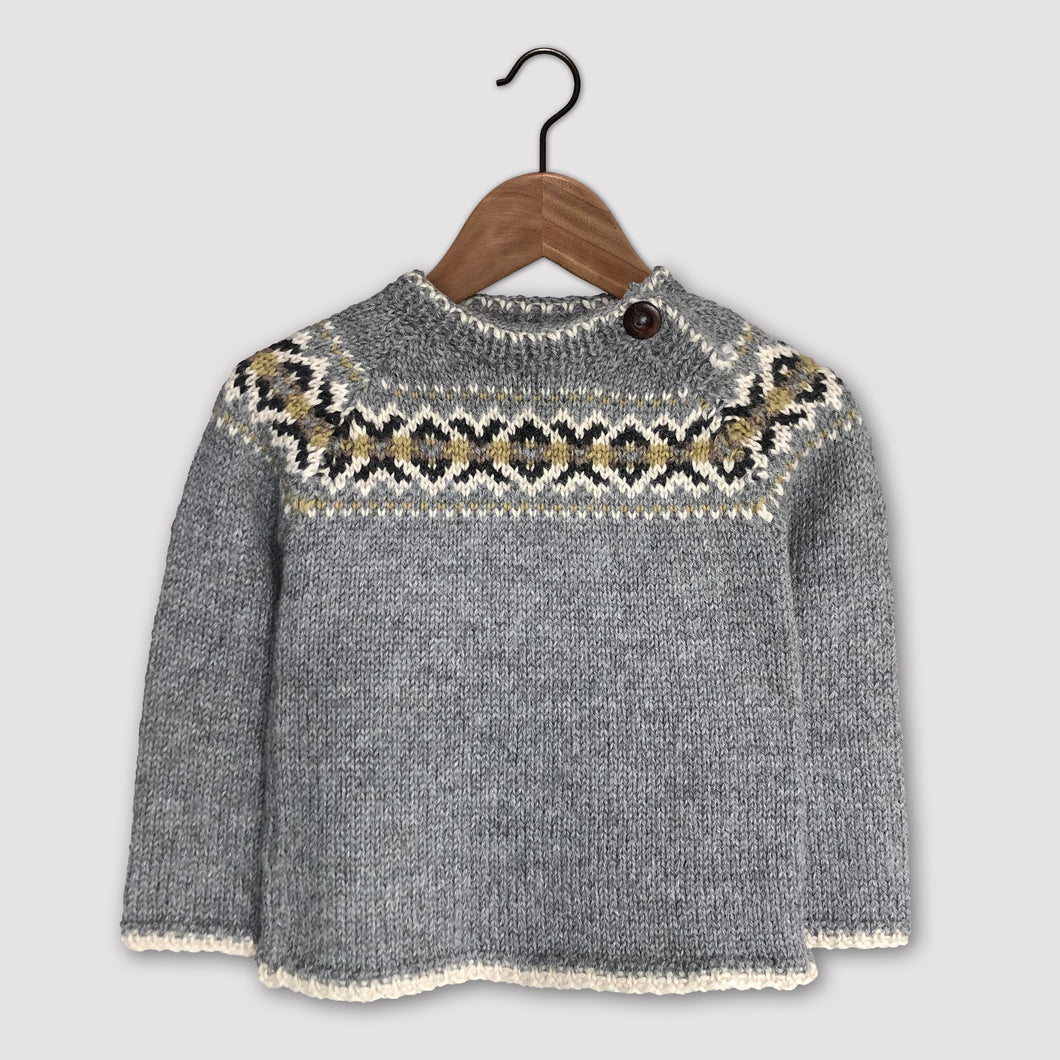 Intricate Fair Isle jumper (grey/multi)