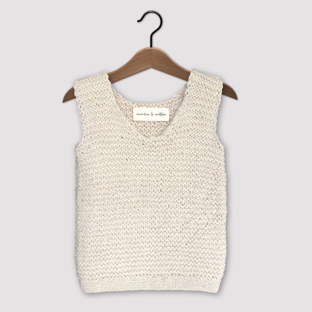 Loose knit vest (cream)