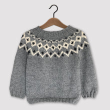 Load image into Gallery viewer, Scandi Fair Isle yoke jumper (grey/cream)