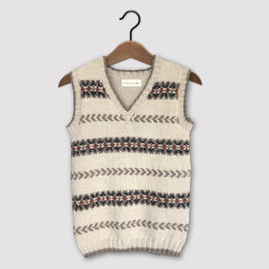 Fair Isle vest (beige/multi)