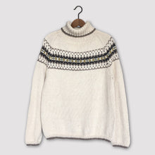 Load image into Gallery viewer, Intricate Fair Isle polo neck (cream/multi)